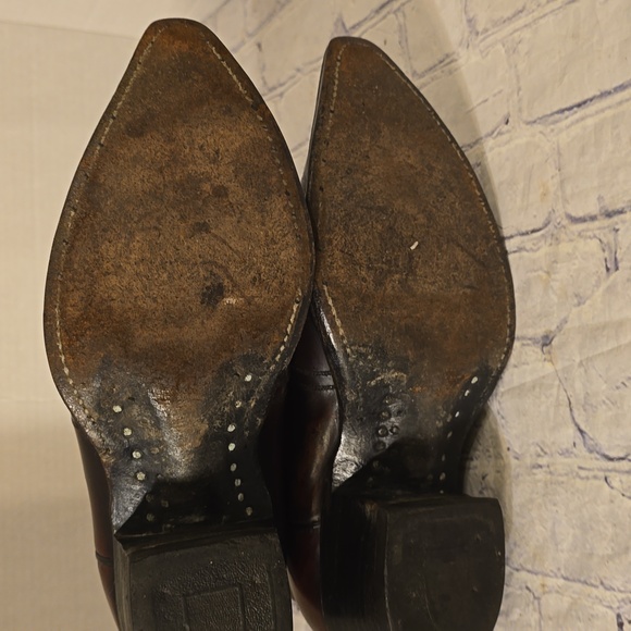 TEXAS WESTERN COWBOY BOOTS BROWN USA SIZE 9EE M-70 - Picture 14 of 16